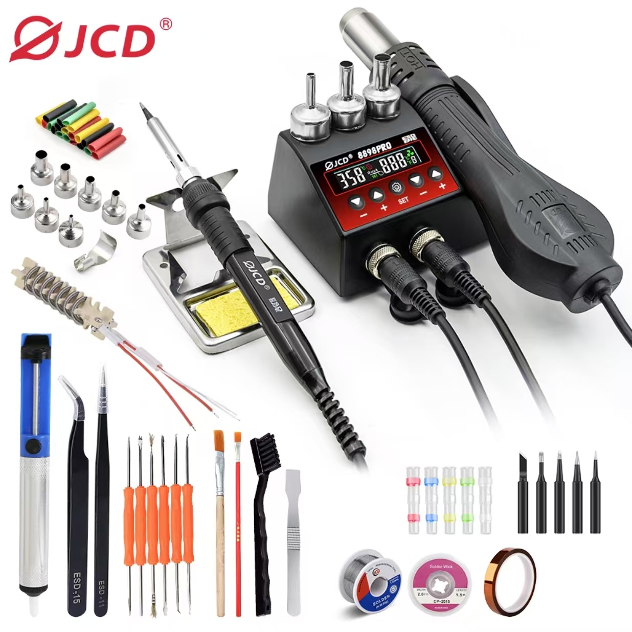Smd Rework Station Hot Air Soldering 2 In 1 - 750W SMD Rework Soldering Station 2