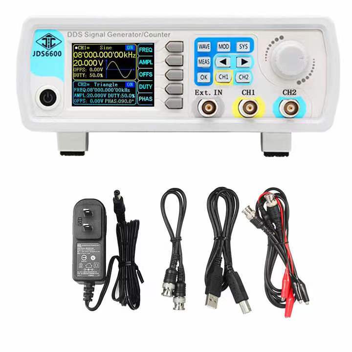 JDS6600 15/30/40/50/60MHz DDS  - Dual Channel Arbitrary Waveform Function Generator 60Mhz ulasan dan harga