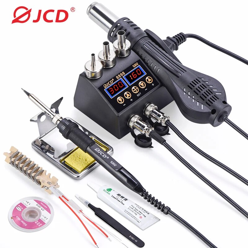 JCD 8898 Soldering Station 750 - Smd Rework Station Hot Air Soldering 2 In 1 ulasan dan harga