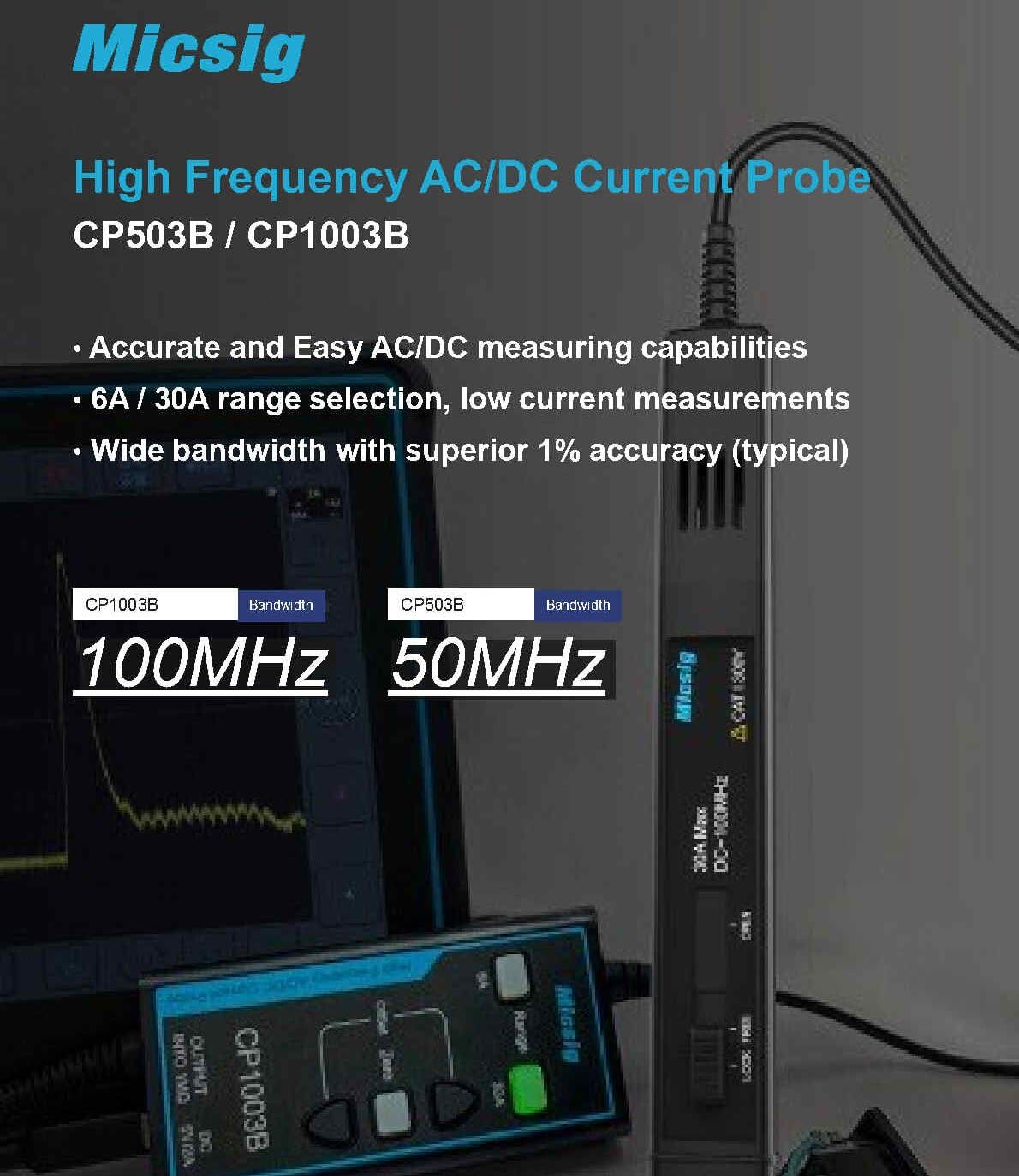 High Frequency AC/DC Current P - Current Probe Ac Dc 50Mhz Oscilloscope ulasan dan harga