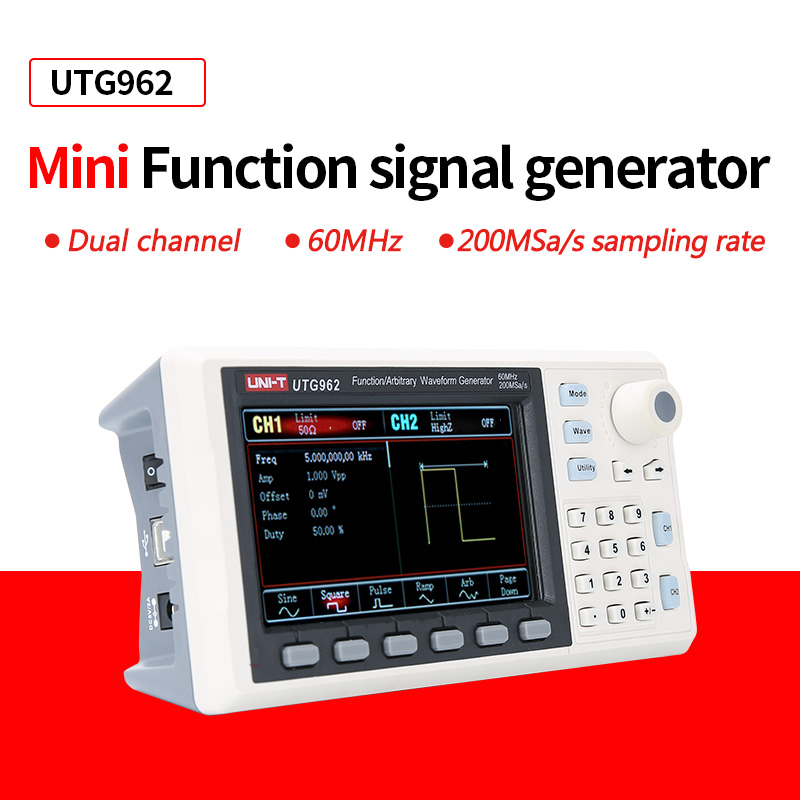 UNI-T UTG932E UTG962E Function - Dual Channel Arbitrary Waveform Function Generator 60Mhz ulasan dan harga