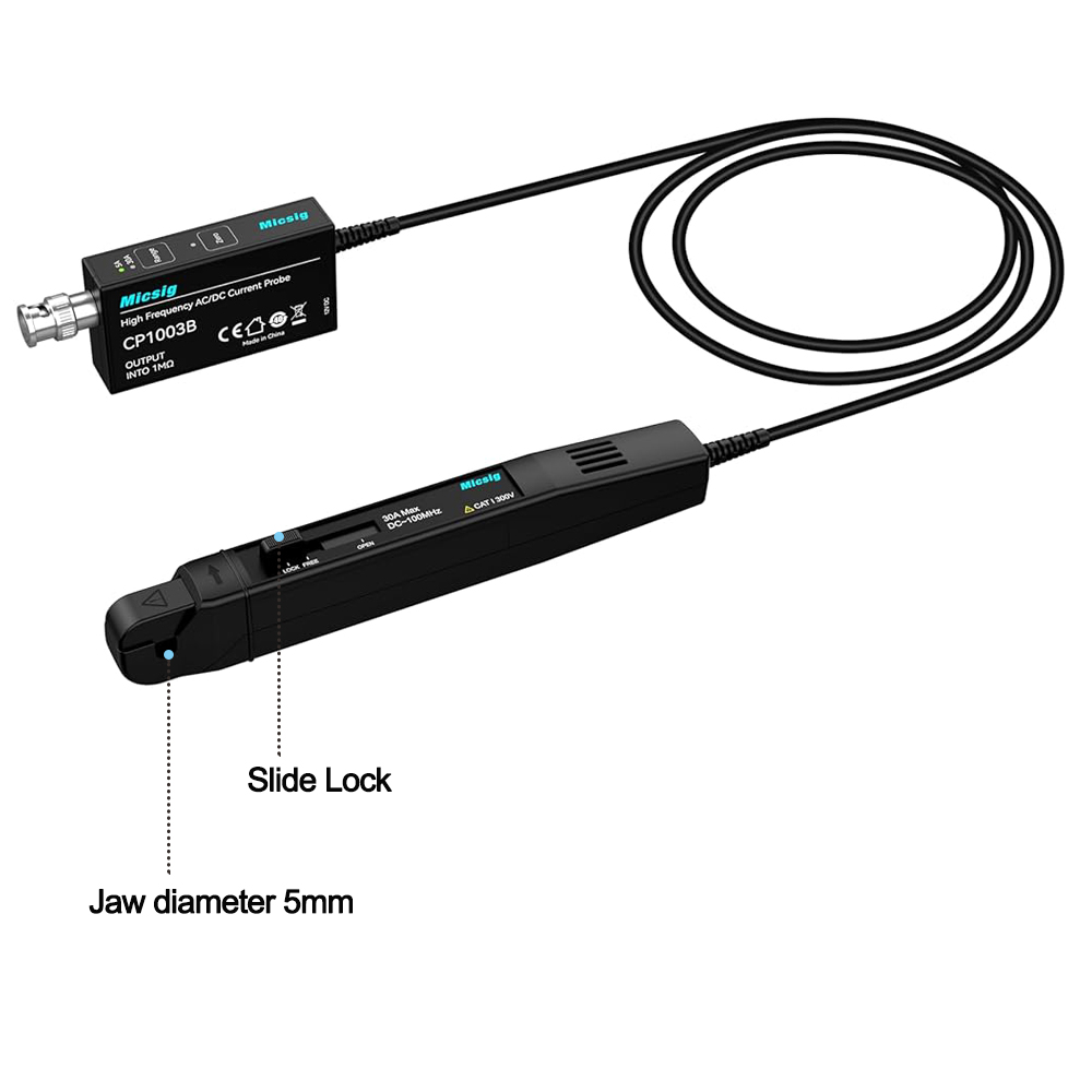 Micsig High Frequency AC/DC Cu - Current Probe Ac Dc 50Mhz Oscilloscope ulasan dan harga